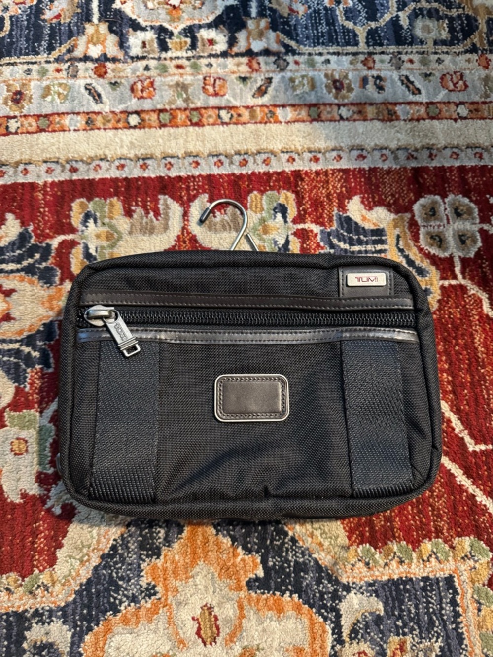 Tumi Alpha Bravo Riley Black Brown Travel Toiletry Hanging Bag